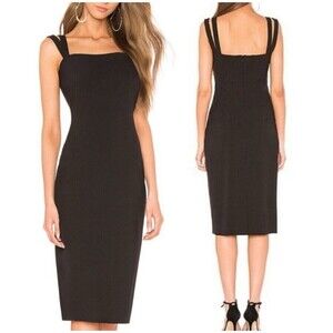 Theory The Perfect Sheath Performtech Dress Size 10 Black